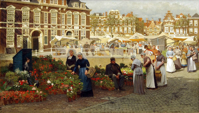 bloemenmarkt-den-haag-19e-eeuw