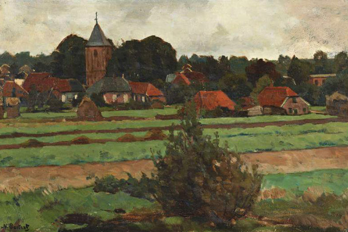 Nederland-19e-eeuw-dorp