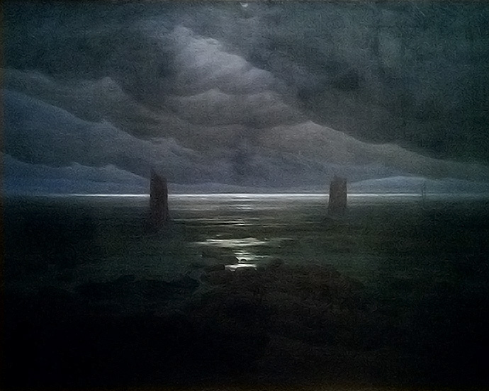 caspar-david-friedrich-kust-bij-maanlicht-1850