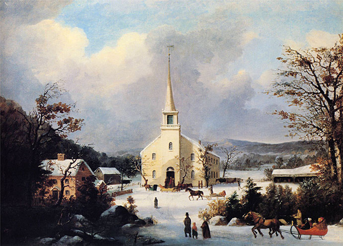 winter-19e-eeuw-going-to-church-durrie