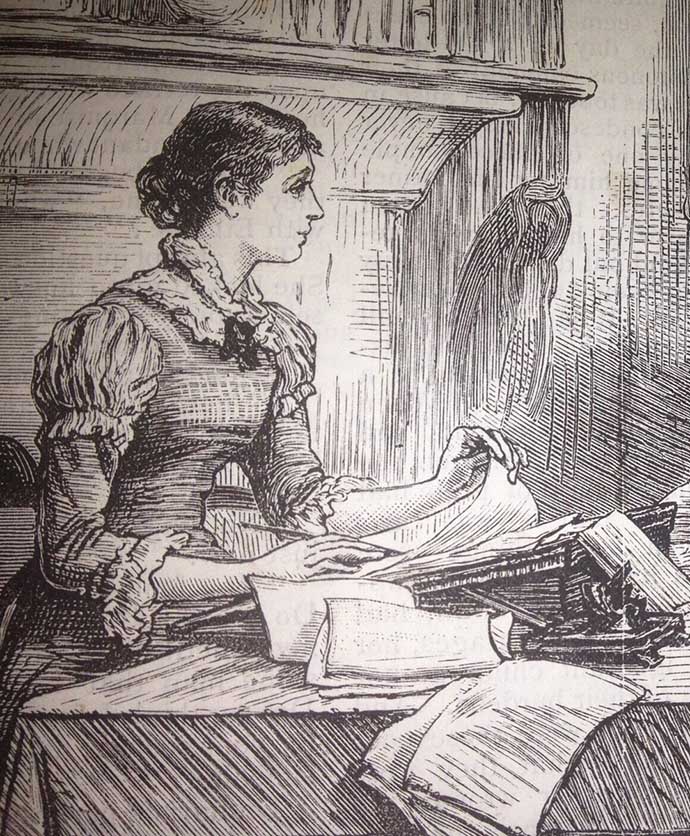 victoriaanse-vrouw-schrijvende-dame