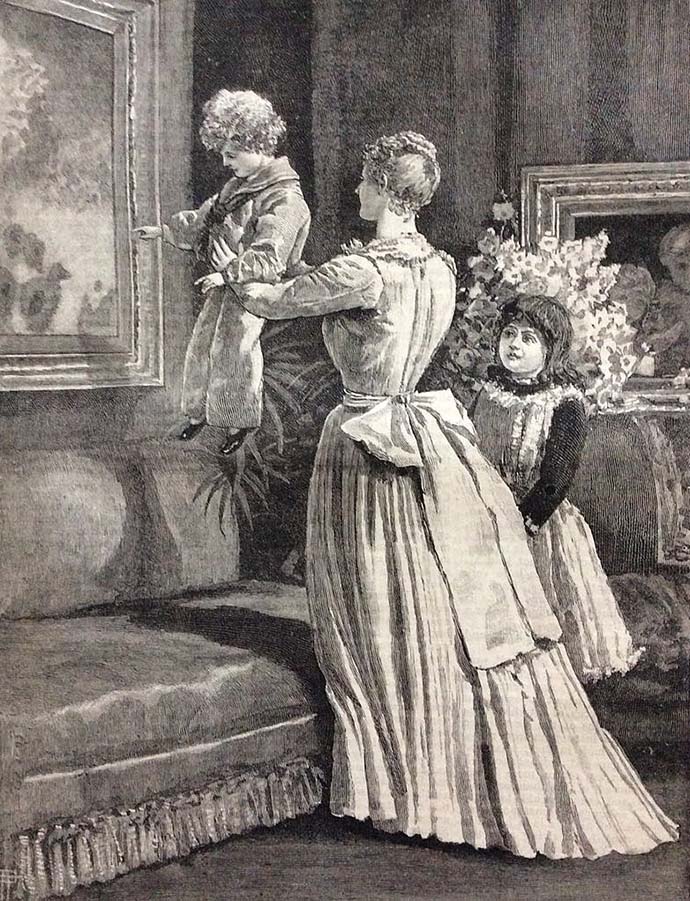 victoriaanse moeder met kind