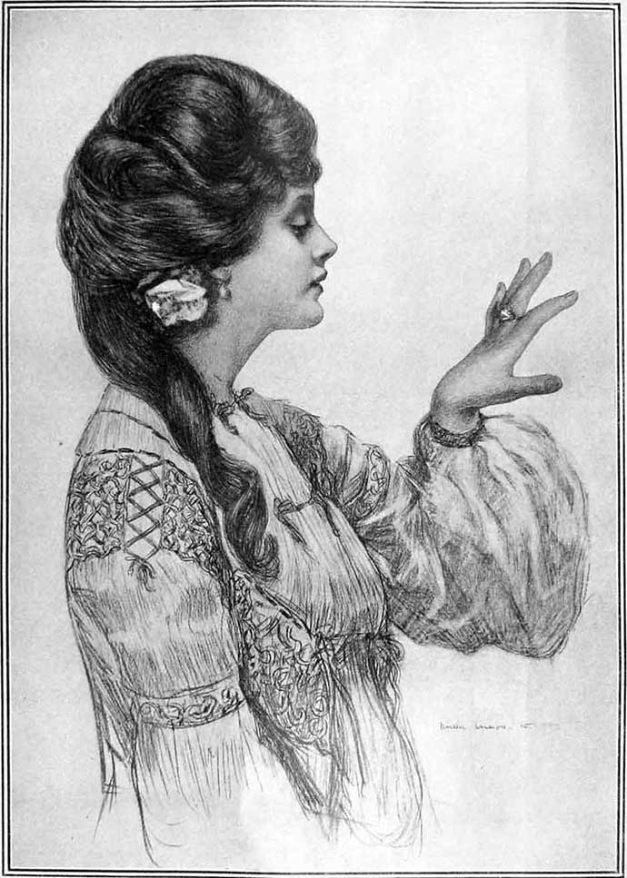 vrouw met trouwring 19e eeuw