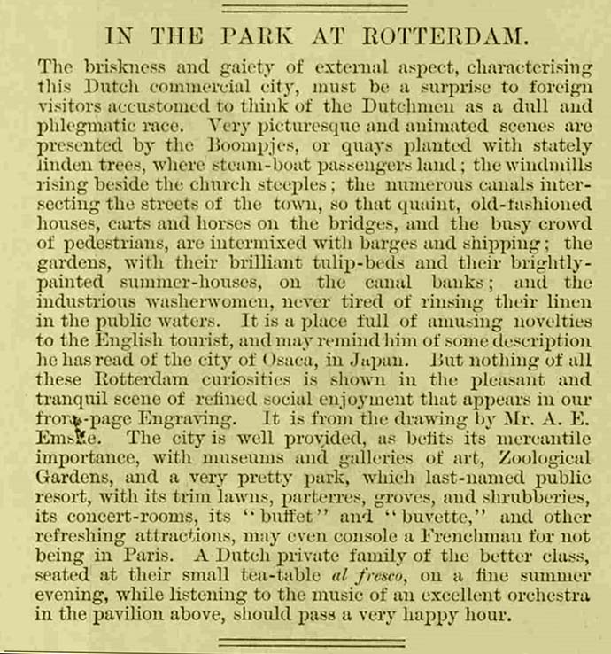 Rotterdam Illustrated London News artikel