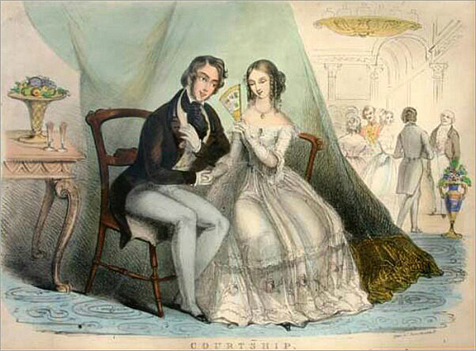 Courtship - victoriaans verliefd stelletje