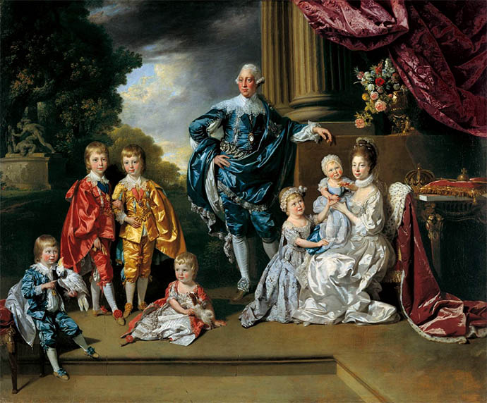 george-III-koningin-charlotte-zes-oudste-kinderen