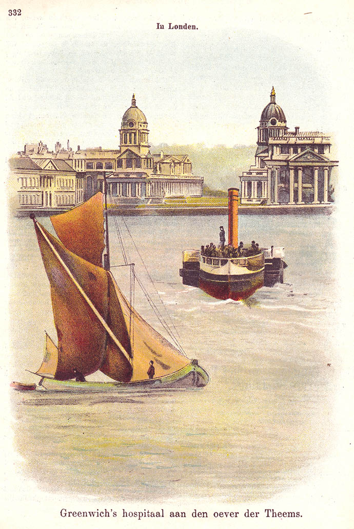 greenwich-hospital-thames-london-prent