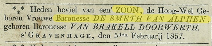 krant-1857-geboorte-de-smeth