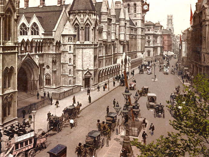 fotochroom-victoriaans-londen-royal-courts-justice-strand