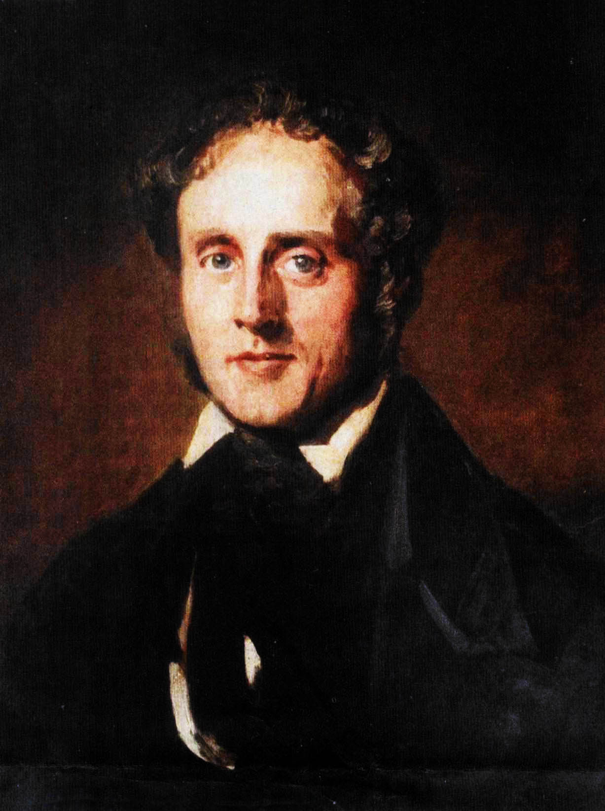 Henry John Temple, de derde Viscount Palmerston (1784-1865); details van een schilderij toegeschreven aan hofschilder Franz Xaver Winterhalter [Publiek domein].