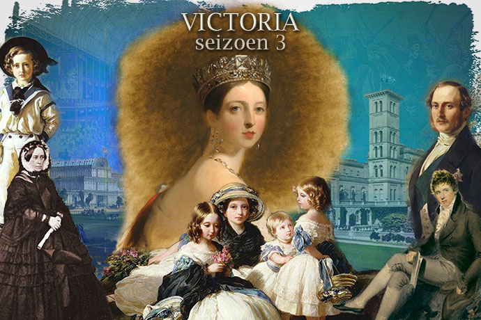 Collage bij seizoen drie van de serie Victoria, 2019, door My inner Victorian.