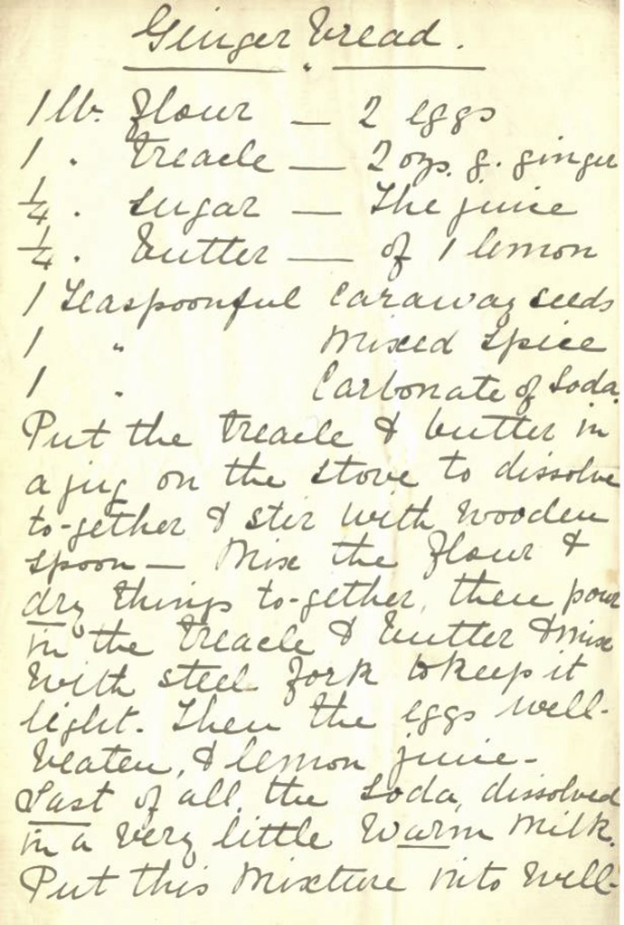 handgeschreven recept 1886