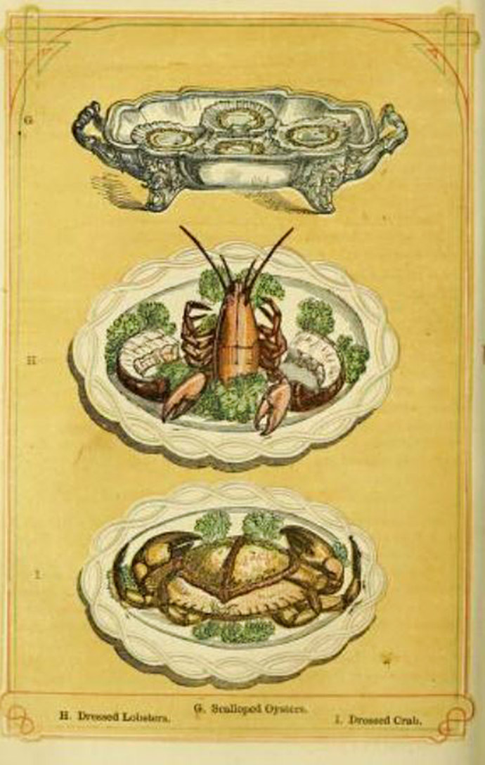 Zeevruchten in Mrs. Beeton's Book of Household Management 1861