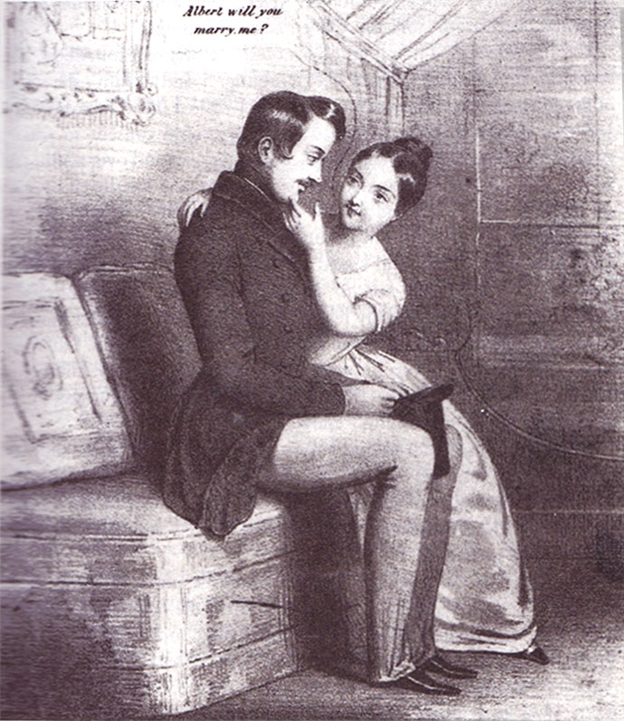 huwelijksaanzoek Victoria en Albert
