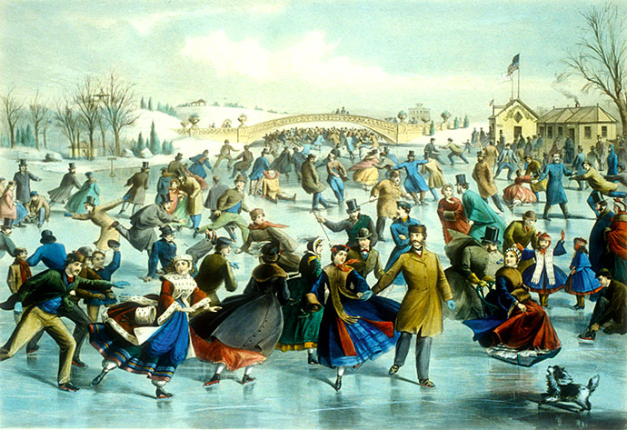 schaatsen rond 1860