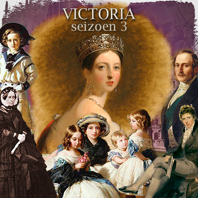 Collage bij seizoen drie van de serie Victoria, 2019.