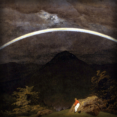 Landschap met regenboog, door Caspar David Friedrich (1809-1810).
