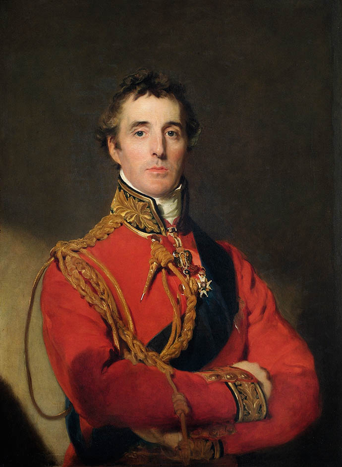 Portret van Arthur Wellesley, 1st hertog van Wellington, na zijn overwinning bij Waterloo in 1815, door Thomas Lawrence [Publiek domein].