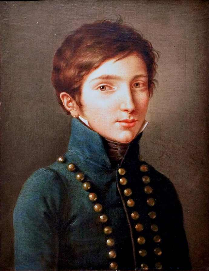 Portret van prins Napoleon-Louis Bonaparte, Lodewijk II, Koning van Holland. Door Félix Cottrau (1799–1852). [Publiek domein].