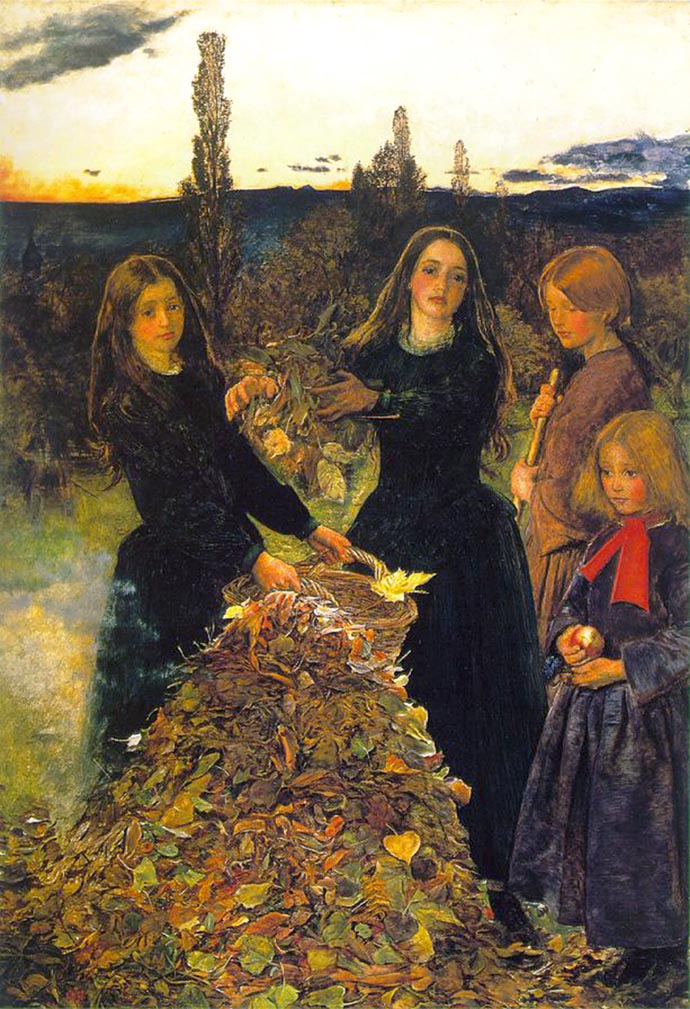 Autumn Leaves (1856) door John Everett Millais [Publiek domein].