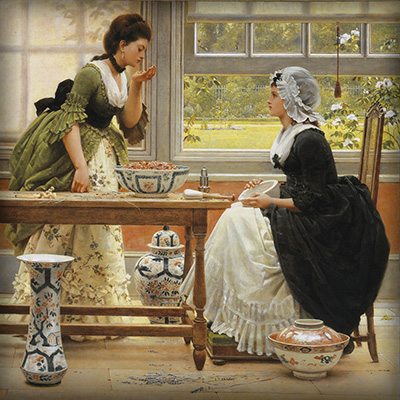 Pot pourri door George Dunlop Leslie (1835-1921) [Publiek domein].